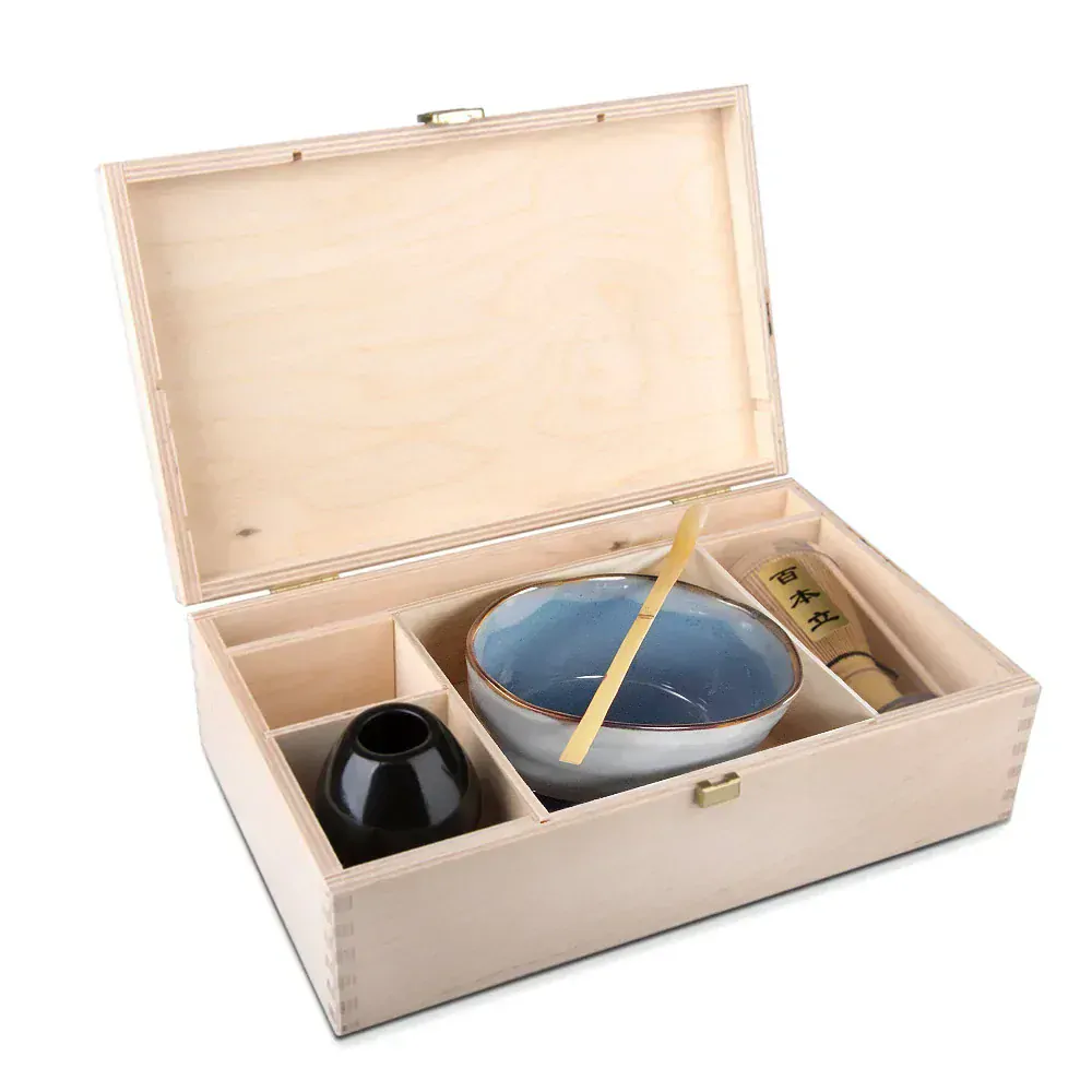 Darčekový set na čaj MATCHA modrý